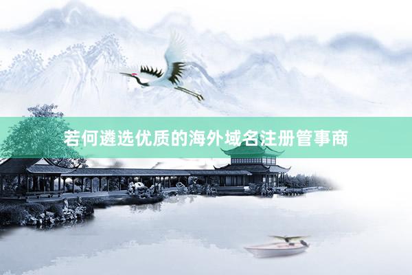 若何遴选优质的海外域名注册管事商